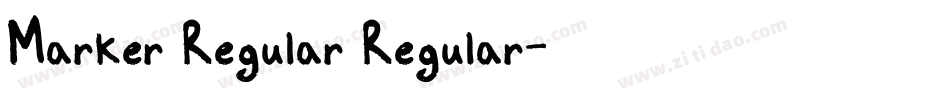 Marker Regular Regular字体转换